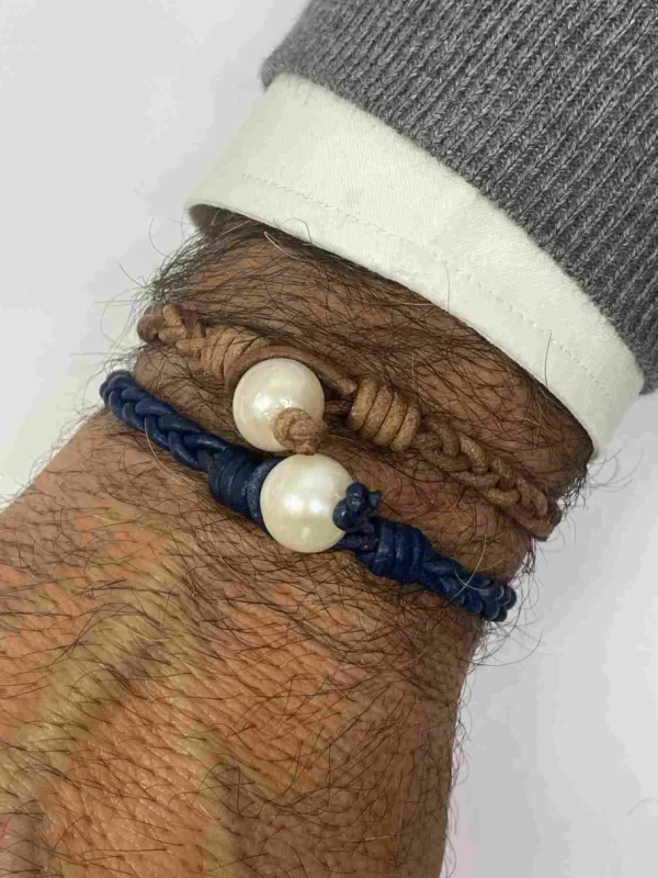 Roman Joyero Pulseras<Pulsera CABO con cuero en diferentes colores y perla Indonesia