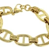 Roman Joyero Acero<Pulsera de eslabones dorada con nudos de barco.