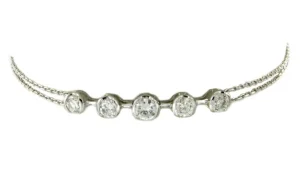 Roman Joyero Pulseras<Pulsera de oro blanco 18 kts con diamantes en talla brillante
