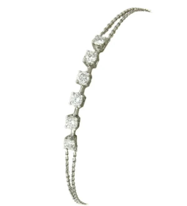 Roman Joyero Pulseras<Pulsera de oro blanco 18 kts con brillantes