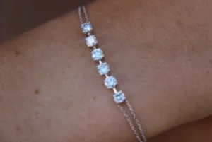 Roman Joyero Pulseras<Pulsera de oro blanco 18 kts con brillantes