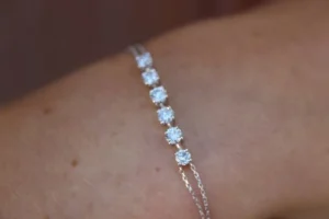 Roman Joyero Pulseras<Pulsera de oro blanco 18 kts con brillantes