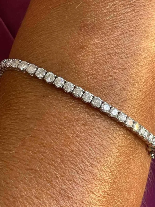 Roman Joyero Pulseras<Pulsera EVREUX riviere de brillantes en oro blanco de 18 kilates