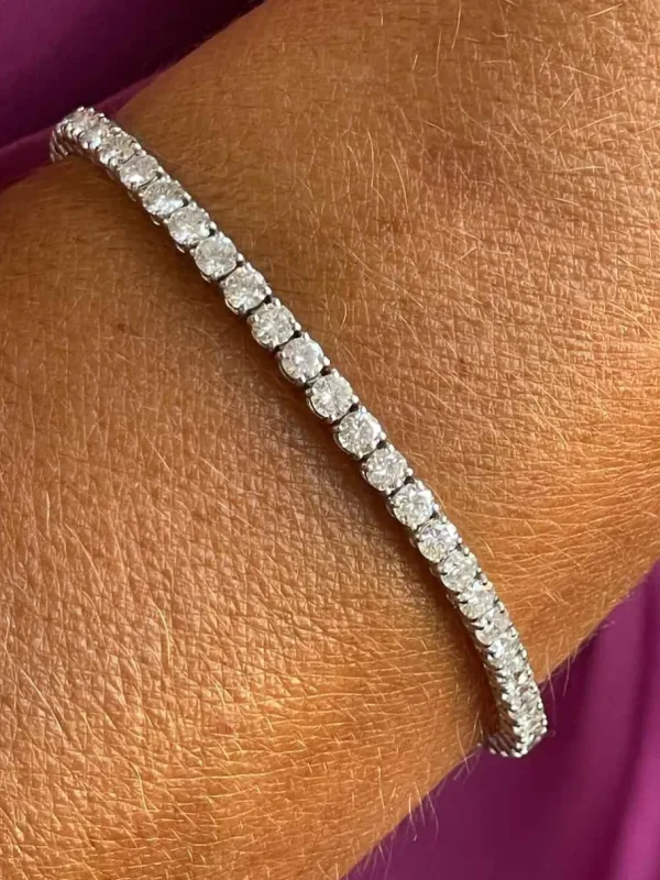 Roman Joyero Pulseras<Pulsera EVREUX riviere de brillantes en oro blanco de 18 kilates