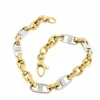 Roman Joyero Pulseras<Pulsera FADIK de oro 18 ktes en blanco y amarillo tipo marinera