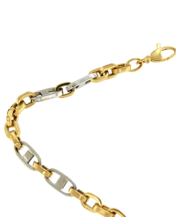 Roman Joyero Pulseras<Pulsera FADIK de oro 18 ktes en blanco y amarillo tipo marinera