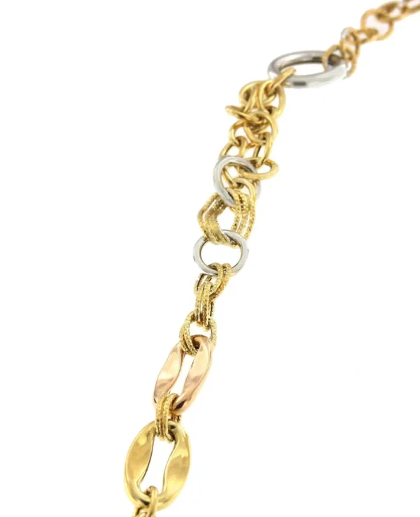 Roman Joyero Pulseras<Pulsera KEDI distintos tramos de cadenas en oro 3 colores de 18 ktes