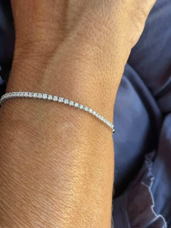 Roman Joyero Pulseras<Pulsera NARBONNE rivere con brillantes adaptable en oro blanco de 18 kilates