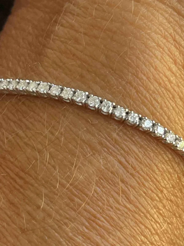 Roman Joyero Pulseras<Pulsera NARBONNE rivere con brillantes adaptable en oro blanco de 18 kilates