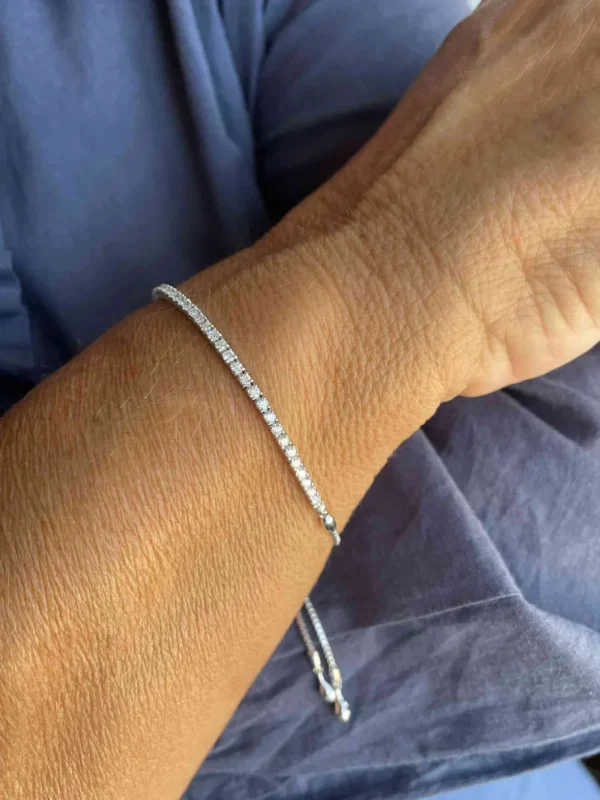 Roman Joyero Pulseras<Pulsera NARBONNE rivere con brillantes adaptable en oro blanco de 18 kilates