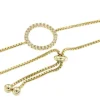 Roman Joyero Pulseras<Pulsera regulable en plata chapada o rodiada con un círculo