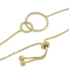 Roman Joyero Pulseras<Pulsera regulable en plata chapada o rodiada con 2 círculos