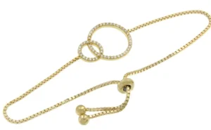 Roman Joyero Pulseras<Pulsera regulable en plata chapada o rodiada con 2 círculos