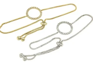 Roman Joyero Pulseras<Pulsera regulable en plata chapada o rodiada con un círculo