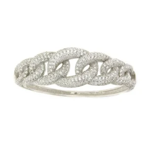 Roman Joyero Pulseras<Pulsera rígida ESTONIA de plata 1ª ley con circonitas