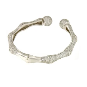 Roman Joyero Pulseras<Pulsera rígida JAVA de plata 1ª ley con circonitas
