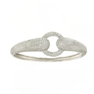 Roman Joyero Pulseras<Pulsera rígida KOSOVO de plata 1ª ley con circonitas