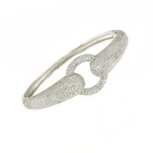 Roman Joyero Pulseras<Pulsera rígida KOSOVO de plata 1ª ley con circonitas
