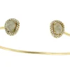 Roman Joyero Pulseras<Pulsera rígida Tú y Yo de plata con baño de oro y labradorite