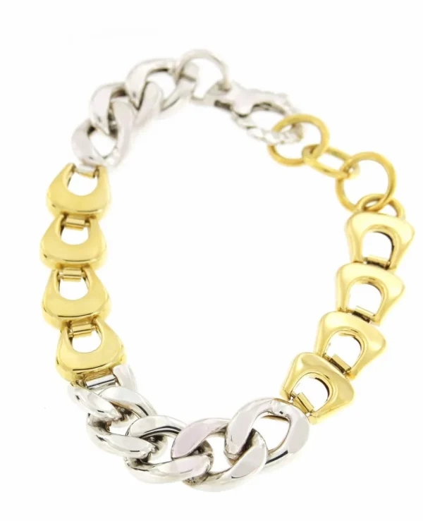 Roman Joyero Pulseras<Pulsera RUZU en dos colores de oro 18 kts blanco y amarillo
