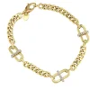 Roman Joyero Pulseras<Pulsera SINTRA en oro amarillo de 18 ktes con circonitas