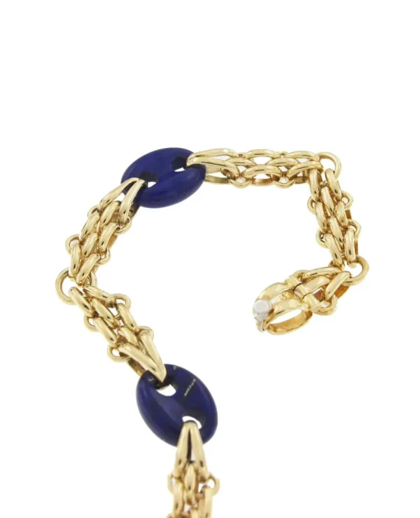 Roman Joyero Pulseras<Pulsera SUNA oro 18 ktes amarillo y calabrotes en lapislázuli.