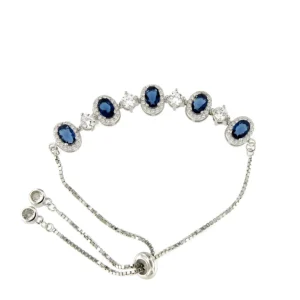 Roman Joyero Pulseras<Pulsera VALENTINA en plata de 1º ley ley con circonitas ovaladas