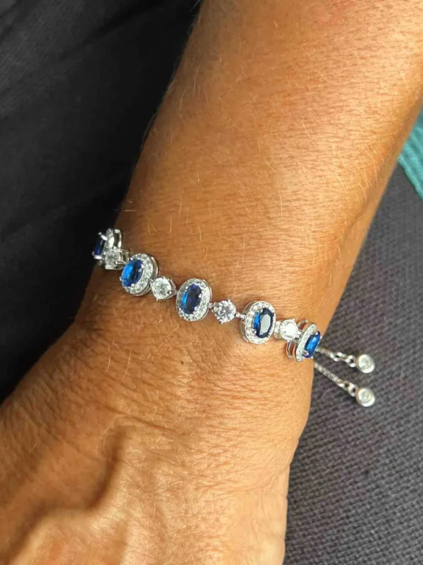 Roman Joyero Pulseras<Pulsera VALENTINA en plata de 1º ley ley con circonitas ovaladas