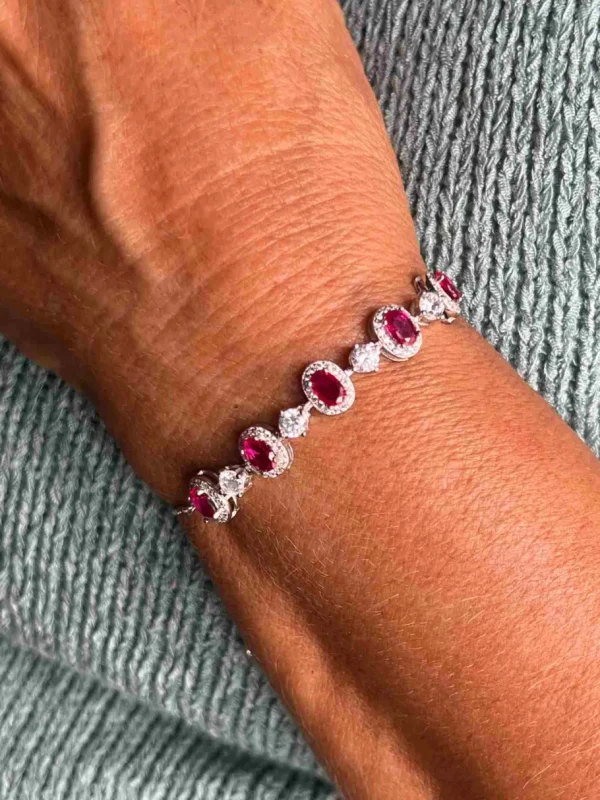 Roman Joyero Pulseras<Pulsera VALENTINA en plata de 1º ley ley con circonitas ovaladas