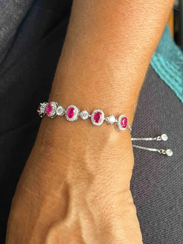Roman Joyero Pulseras<Pulsera VALENTINA en plata de 1º ley ley con circonitas ovaladas