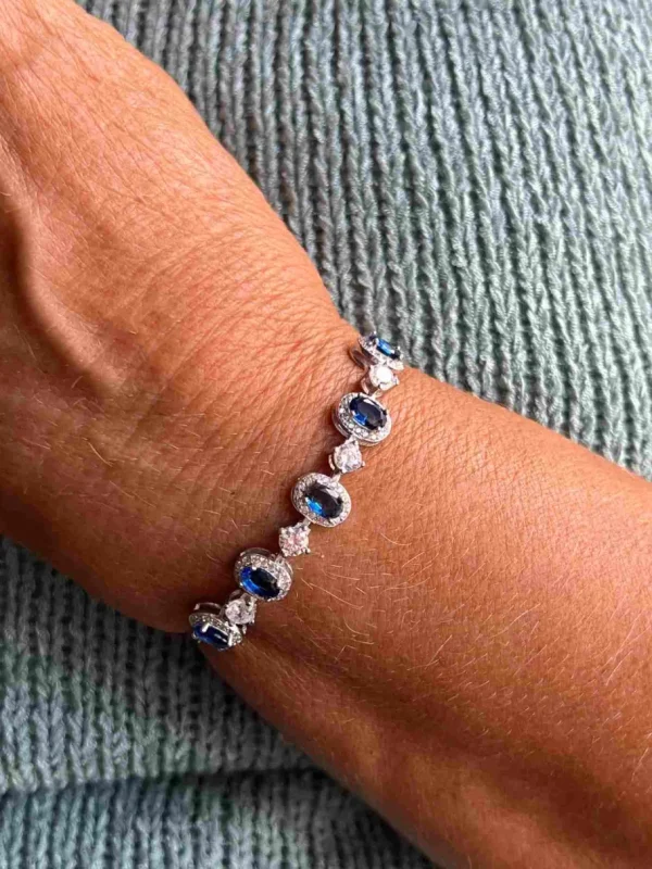 Roman Joyero Pulseras<Pulsera VALENTINA en plata de 1º ley ley con circonitas ovaladas