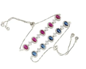 Roman Joyero Pulseras<Pulsera VALENTINA en plata de 1º ley ley con circonitas ovaladas