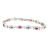 Roman Joyero Pulseras<Pulsera VERNAZZA plata 1ª ley rodiadada con circonitas y piedras colores