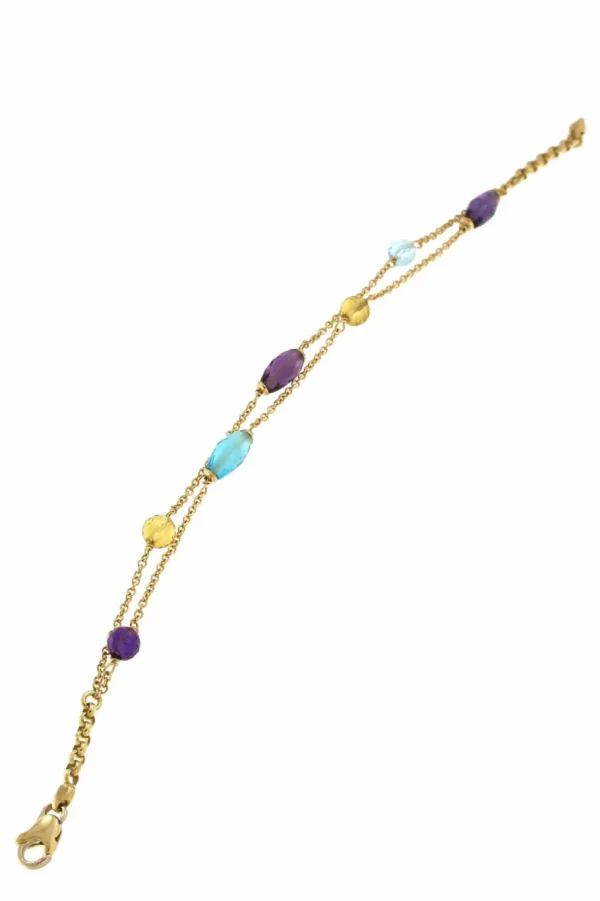 Roman Joyero Pulseras<Pulsera YUNUS con piedras semipreciosas montadas en oro amarillo