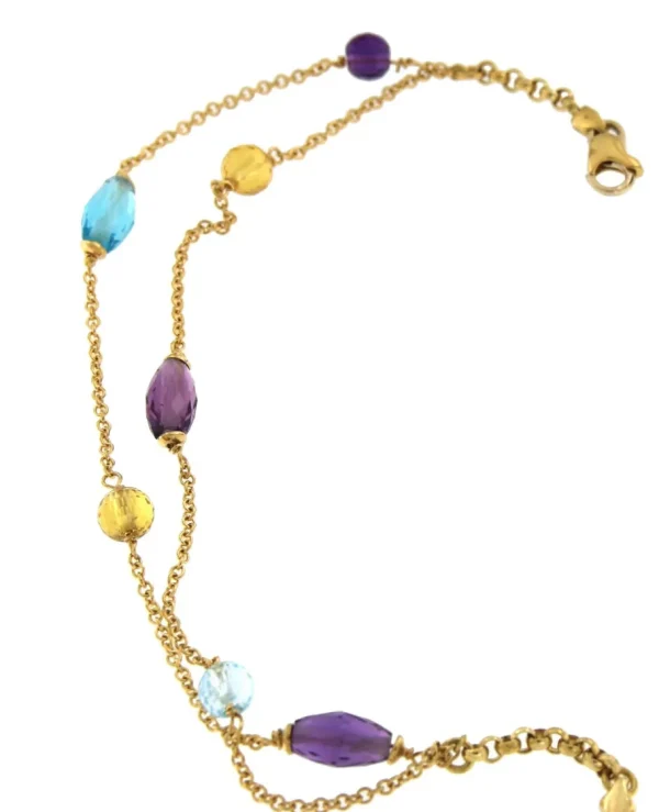 Roman Joyero Pulseras<Pulsera YUNUS con piedras semipreciosas montadas en oro amarillo