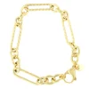 Roman Joyero Pulseras<PUNTA ALA pulsera plata 1ª ley bañada oro eslabones lisos y mate