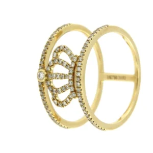 Roman Joyero Anillos<QUEEN, anillo de oro amarillo con diamantes