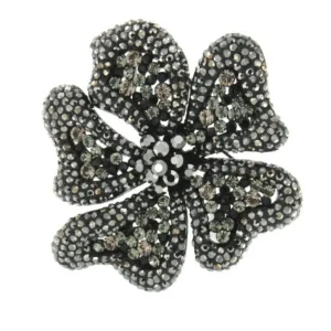 Roman Joyero Acero<RAPUNCEL, broche en forma de flor con circonitas.