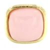 Roman Joyero Anillos<RAQUEL, anillo de plata dorada con cuarzo rosa