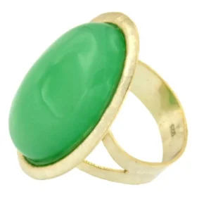 Roman Joyero Anillos<REBECA, anillo de plata con cuarzo verde.