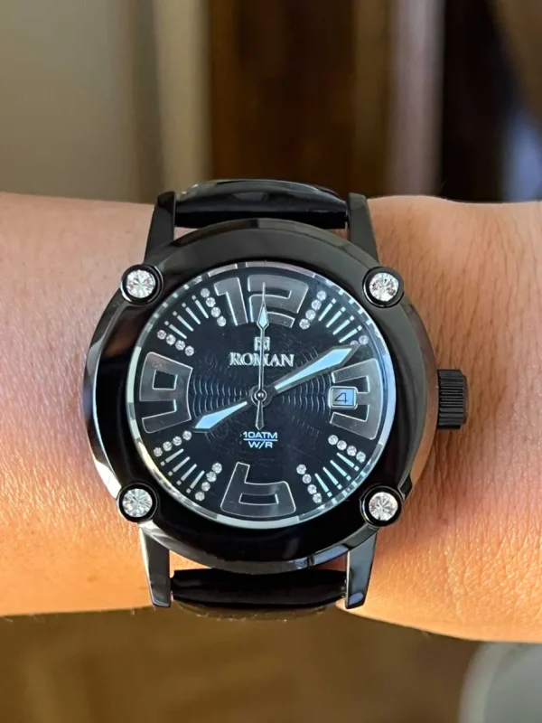 Roman Joyero Relojes<Reloj Román color negro con correa de seda color negro.