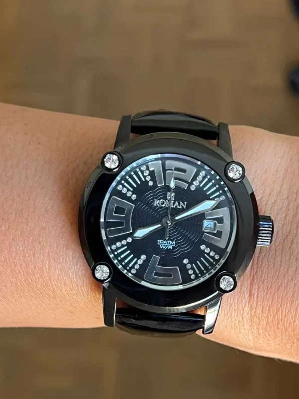 Roman Joyero Relojes<Reloj Román color negro con correa de seda color negro.