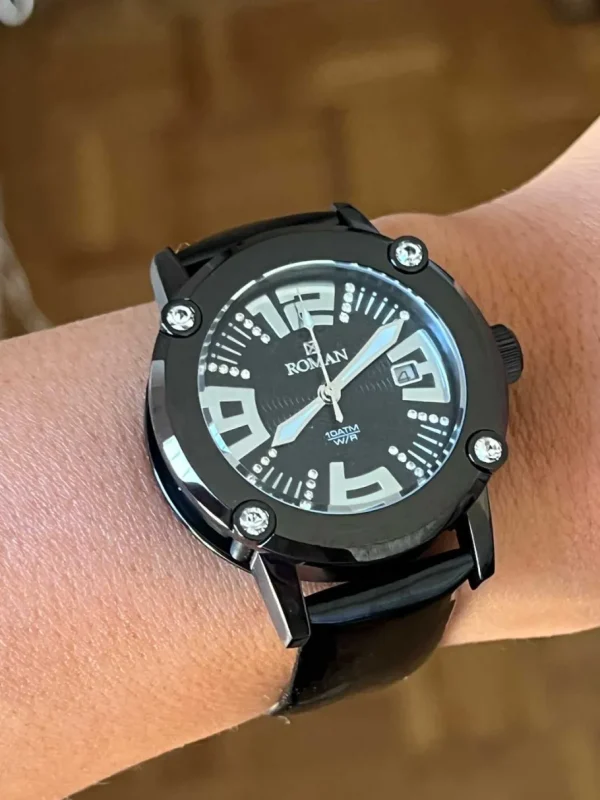 Roman Joyero Relojes<Reloj Román color negro con correa de seda color negro.