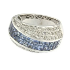 Roman Joyero Anillos<RETBA, anillo de oro con diamantes y zafiro.