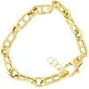 Roman Joyero Pulseras<RIGLOS pulsera plata 1ª ley bañada oro eslabones marinos