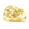 Roman Joyero Anillos<RINALDO anillo ancho barbado pulido en plata 1ª ley bañada oro