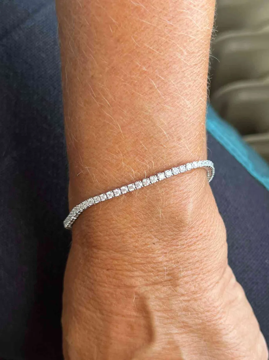 rivier_dolly_de_plata__le_2.webp Roman Joyero Pulseras<Rivier DOLLY de plata 1ª ley rodiadada con circonitas