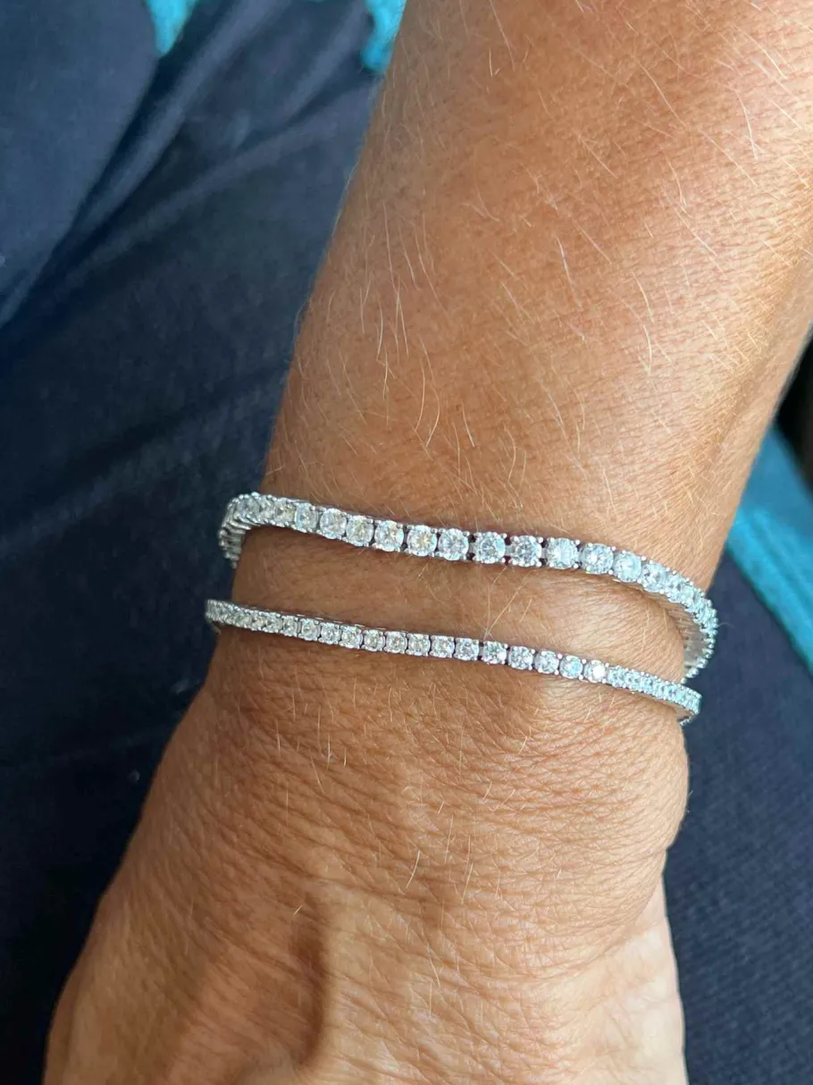 rivier_dolly_de_plata__le_6.webp Roman Joyero Pulseras<Rivier DOLLY de plata 1ª ley rodiadada con circonitas
