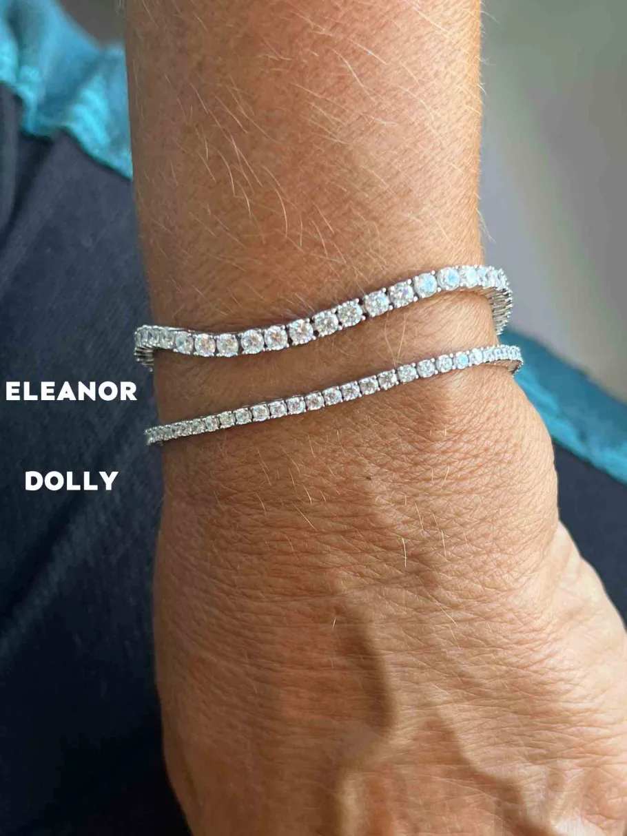 rivier_dolly_de_plata__le_7.webp Roman Joyero Pulseras<Rivier DOLLY de plata 1ª ley rodiadada con circonitas
