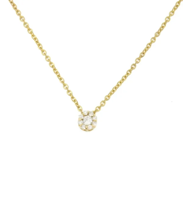 Roman Joyero Cadenas Y Gargantillas<ROATAN cadena con centro roseta de brillantes oro amarillo